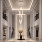 Halsey Icicle Crystal Glass Stairwell Chandelier 47" D - Blushlighting