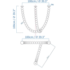 Halti Necklace Acrylic Chandelier - 45 Lights: Dia 39.3"xH 39.3"Gold & WhiteWarm LightBlushlighting