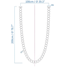 Halti Necklace Acrylic Chandelier - 52 Lights: Dia 39.3" xH 78.7"Gold & WhiteWarm LightBlushlighting