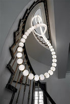 Halti Necklace Acrylic Chandelier - 114 Lights: Dia 31.5" x H 98.4"Gold & WhiteWarm LightBlushlighting