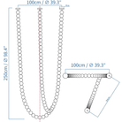 Halti Necklace Acrylic Chandelier - 102 Lights: Dia 39.3" x H 98.4"Gold & WhiteWarm LightBlushlighting