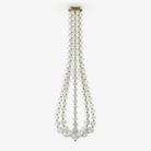 Halti Necklace Acrylic Chandelier - 114 Lights: Dia 31.5" x H 98.4"Gold & WhiteWarm LightBlushlighting