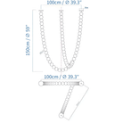 Halti Necklace Acrylic Chandelier - 63 Lights: Dia 39.3" xH 59"Gold & WhiteWarm LightBlushlighting
