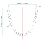 Halti Necklace Acrylic Chandelier - 28 Lights: Dia 39.3" x H 39.3"Gold & WhiteWarm LightBlushlighting