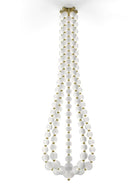 Halti Necklace Acrylic Chandelier - 120 Lights: Dia 39.3" xH 118.1"Gold & WhiteWarm LightBlushlighting