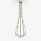 Halti Necklace Acrylic Chandelier - 114 Lights: Dia 31.5" x H 98.4"Gold & WhiteWarm LightBlushlighting