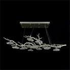 Hanasaku Crystal Bud Branch Fourteen - Light Oblong Chandelier - Blushlighting