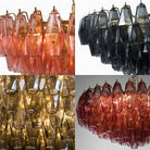 Hand Blown Tier Glass Large Murano Chandelier 24"31"40"-American Vintage chandelier lamp-Blushlighting-Blushlighting