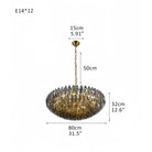 Hand Blown Tier Glass Large Murano Chandelier 24"31"40"-American Vintage chandelier lamp-Blushlighting-Blushlighting