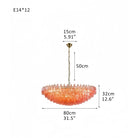 Hand Blown Tier Glass Large Murano Chandelier 24"31"40"-American Vintage chandelier lamp-Blushlighting-Blushlighting