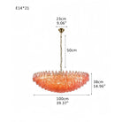 Hand Blown Tier Glass Large Murano Chandelier 24"31"40"-American Vintage chandelier lamp-Blushlighting-Blushlighting