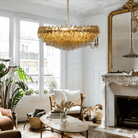 Hand Blown Tier Glass Large Murano Chandelier 24"31"40"-American Vintage chandelier lamp-Blushlighting-Blushlighting