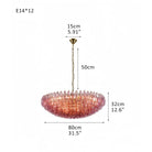 Hand Blown Tier Glass Large Murano Chandelier 24"31"40"-American Vintage chandelier lamp-Blushlighting-Blushlighting