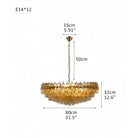 Hand Blown Tier Glass Large Murano Chandelier 24"31"40"-American Vintage chandelier lamp-Blushlighting-Blushlighting