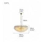 Hand Blown Tier Glass Large Murano Chandelier 24"31"40"-American Vintage chandelier lamp-Blushlighting-Blushlighting