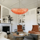 Hand Blown Tier Glass Large Murano Chandelier 24"31"40"-American Vintage chandelier lamp-Blushlighting-Blushlighting