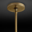 Hand Carved Alabaster Cylinder Pendent - Bronze12''Blushlighting