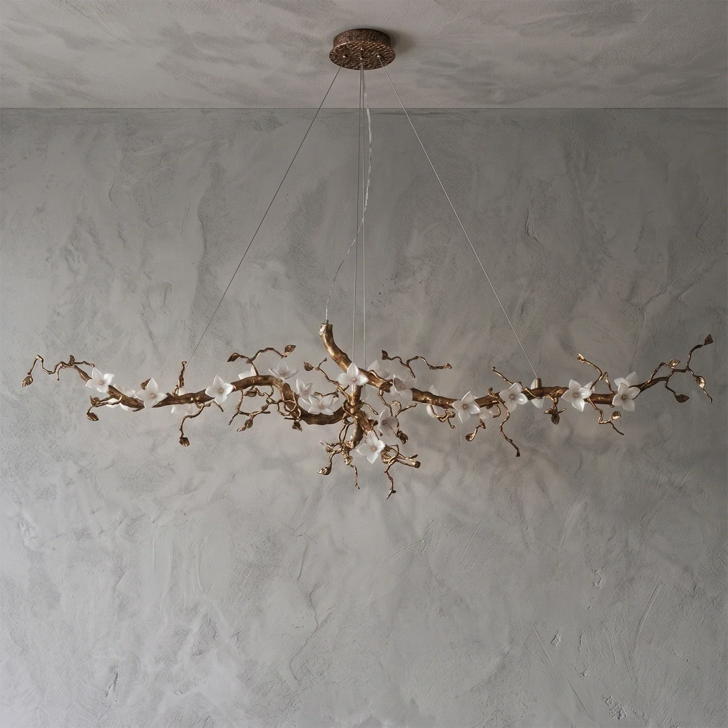 Handcrafted Sculptural Floral Branch Chandelier by Blushlighting