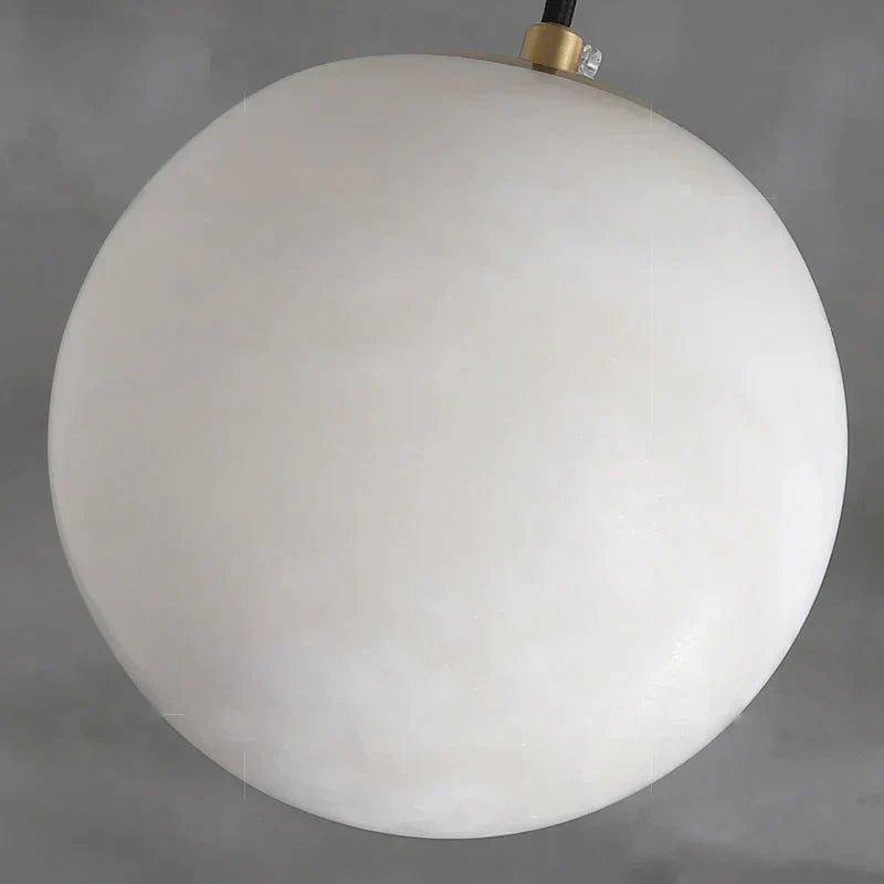 Hansa Alabaster Ball Pendant Light, Island Mini Pendant Light - 6"DBlushlighting