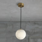 Hansa Alabaster Ball Pendant Light, Island Mini Pendant Light - 6"DBlushlighting