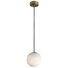 Hansa Alabaster Ball Pendant Light, Island Mini Pendant Light - 7"DBlushlighting