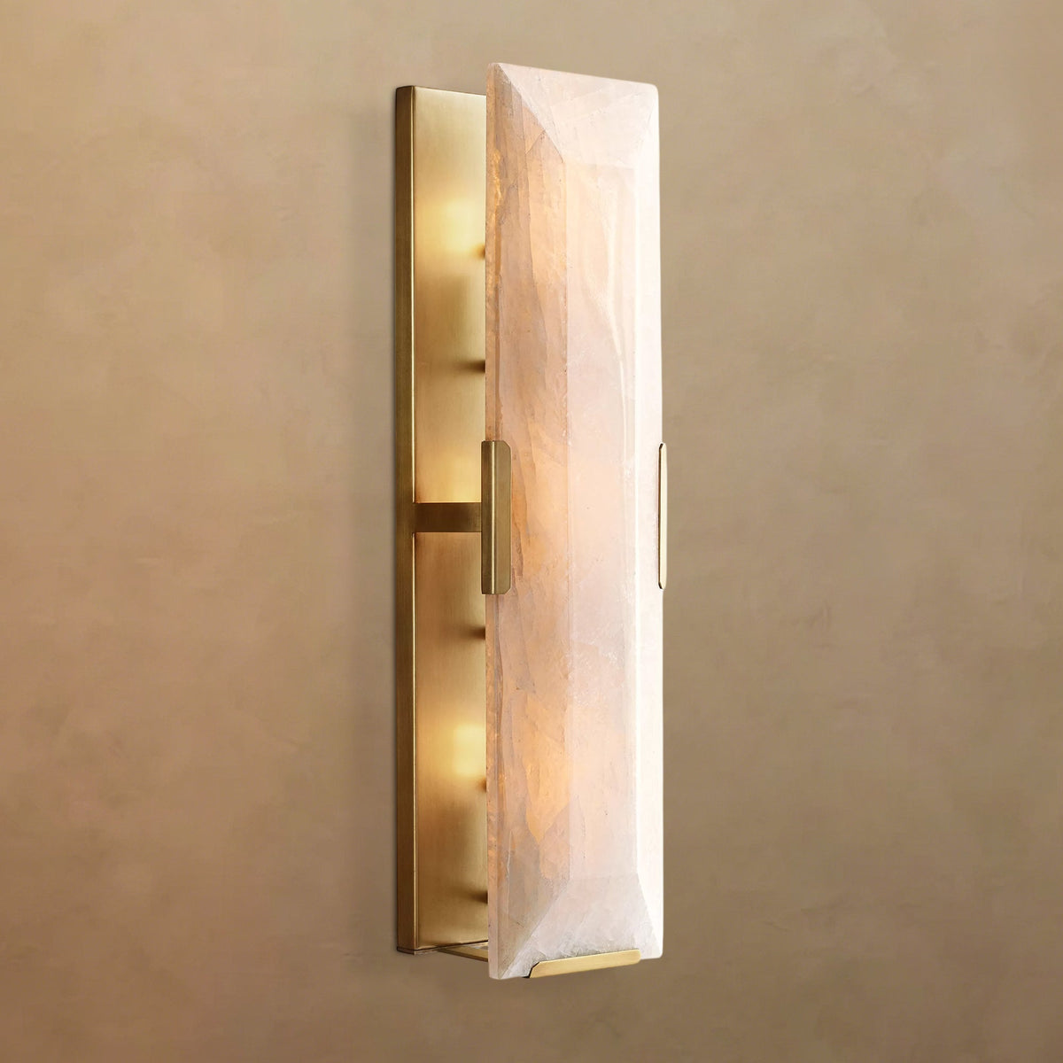 Harlew Calcite Linear Sconce - Lacquered Burnished BrassBlushlighting