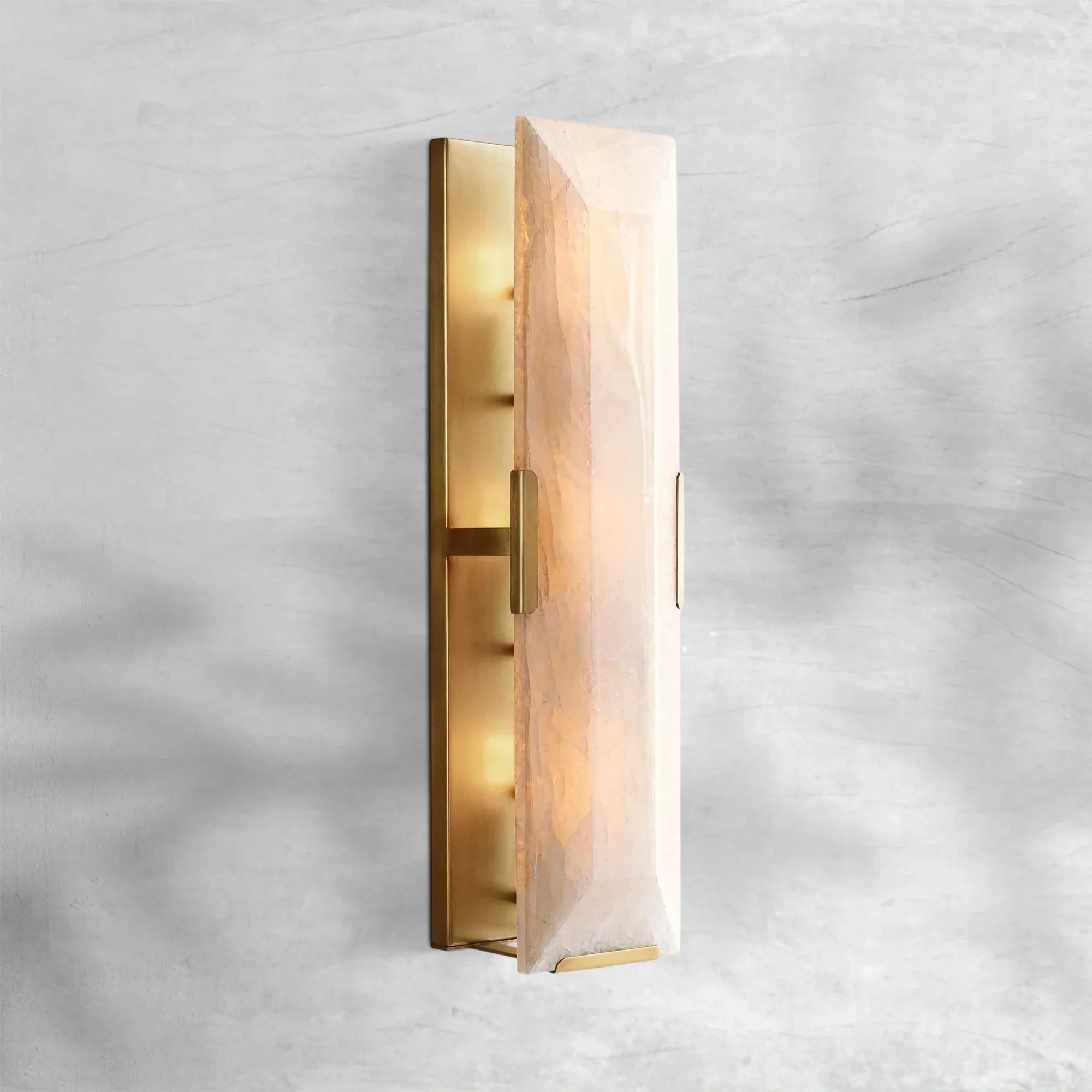 Harlew Calcite Linear Sconce - Lacquered Burnished BrassBlushlighting