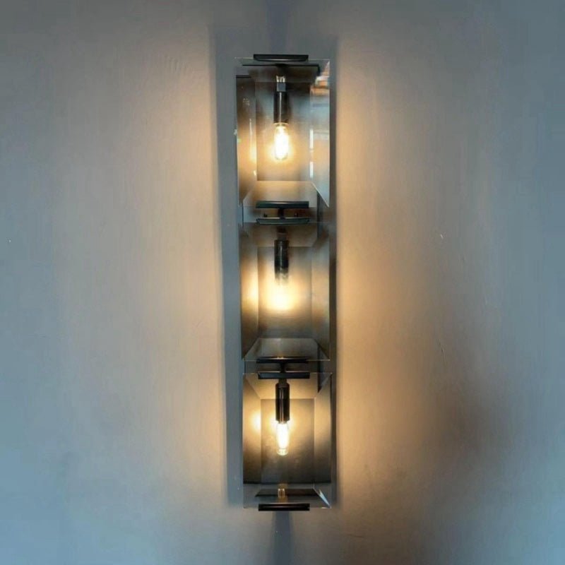 Harlew Crystal Triple Wall Lamp - Polished Stainless SteelBlushlighting
