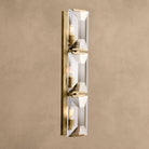 Harlew Crystal Triple Wall Lamp - Lacquered Burnished BrassBlushlighting