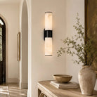 Harline Alabaster 2-Light Wall Sconce - BronzeBlushlighting