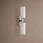 Harline Alabaster 2-Light Wall Sconce - NickelBlushlighting