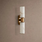 Harline Alabaster 2-Light Wall Sconce - BrassBlushlighting