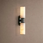 Harline Alabaster 2-Light Wall Sconce - BlackBlushlighting