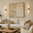 Harline Alabaster 2-Light Wall Sconce - BrassBlushlighting