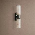 Harline Alabaster 2-Light Wall Sconce - BlackBlushlighting