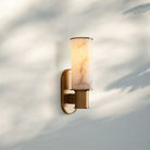 Harline Alabaster Wall Sconce - BrassBlushlighting