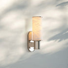 Harline Alabaster Wall Sconce-Nickel-