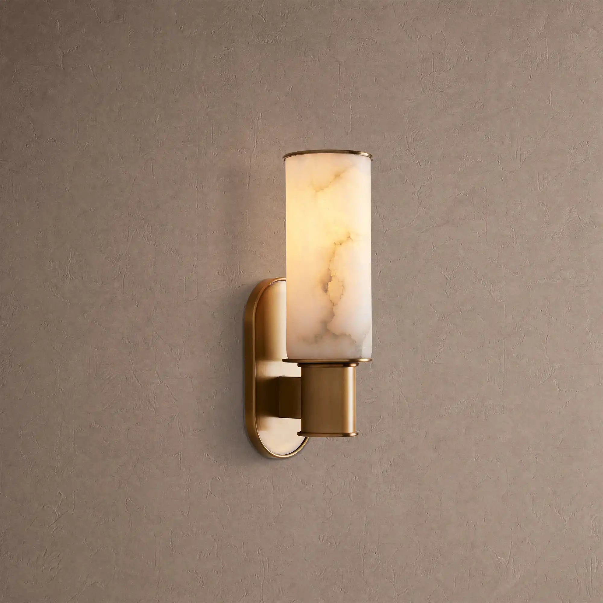 Harline Alabaster Wall Sconce - BrassBlushlighting