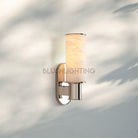 Harline Alabaster Wall Sconce - NickelBlushlighting