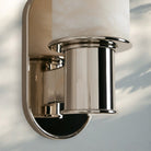 Harline Alabaster Wall Sconce - NickelBlushlighting