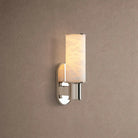 Harline Alabaster Wall Sconce - NickelBlushlighting