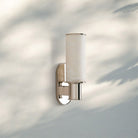 Harline Alabaster Wall Sconce - NickelBlushlighting