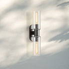 Harline Clear Glass 2-Light Wall Sconce-Bronze-