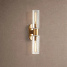 Harline Clear Glass 2-Light Wall Sconce - BrassBlushlighting