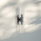 Harline Clear Glass 2 - Light Wall Sconce - NickelBlushlighting