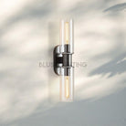 Harline Clear Glass 2 - Light Wall Sconce - BronzeBlushlighting