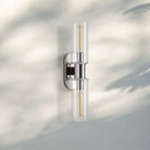 Harline Clear Glass 2 - Light Wall Sconce - NickelBlushlighting