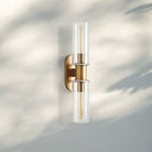 Harline Clear Glass 2-Light Wall Sconce-