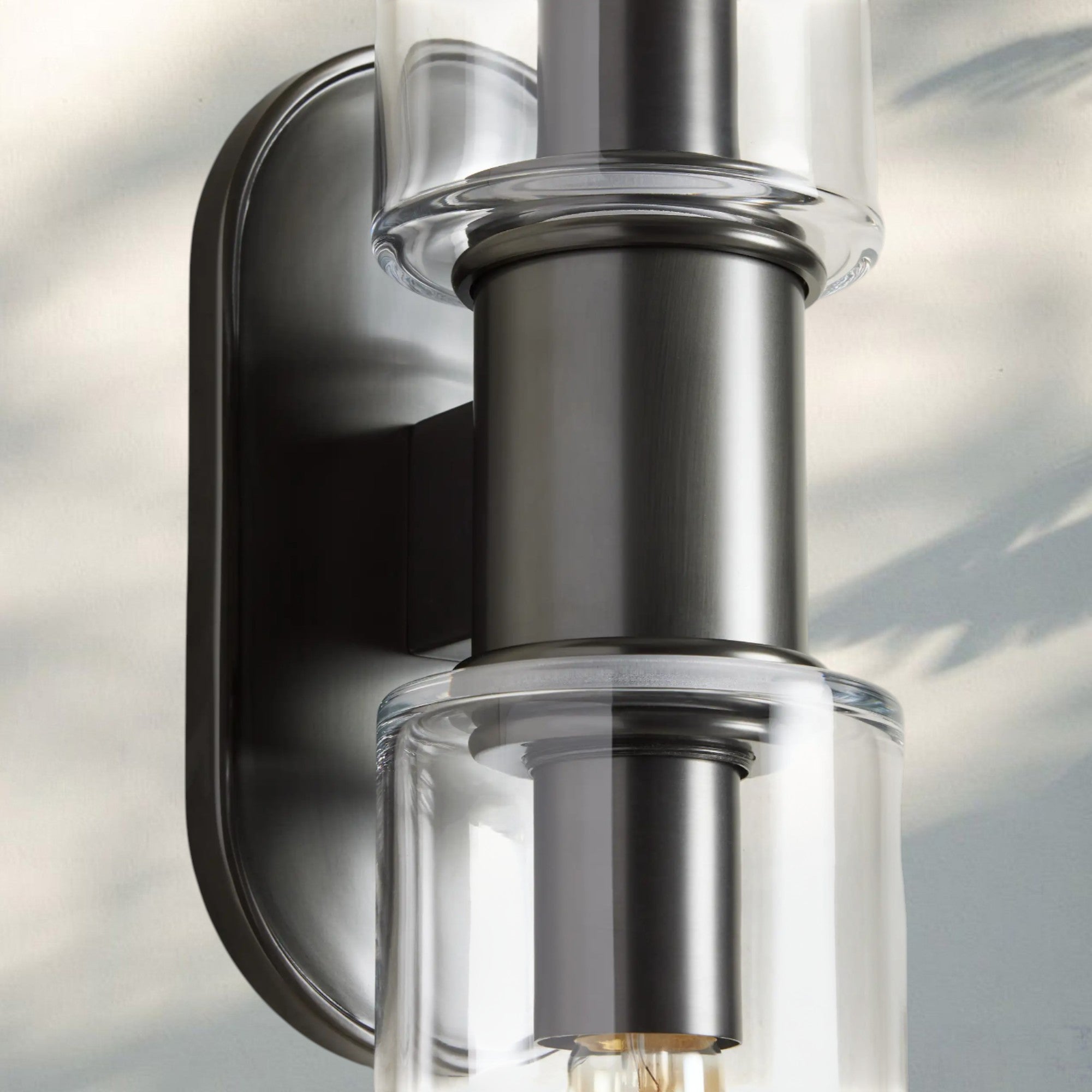 Harline Clear Glass 2-Light Wall Sconce-