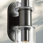 Harline Clear Glass 2 - Light Wall Sconce - NickelBlushlighting